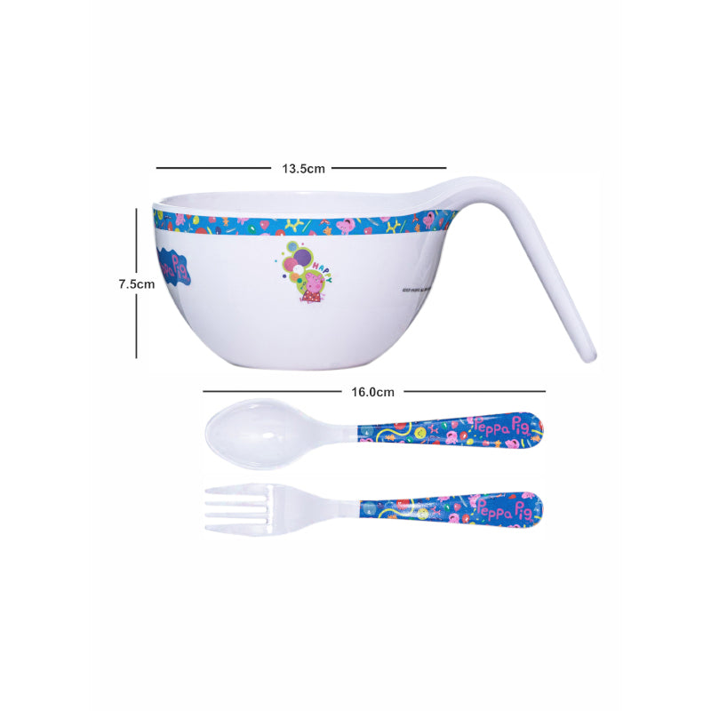 Kids Bowls - Peppa Piggy Kids Bowl With Spoons - 650 ML