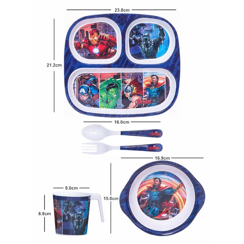 Buy Avenger Clan Kids Dining Set - Five Piece Set Kids Dinner Set from Vaaree