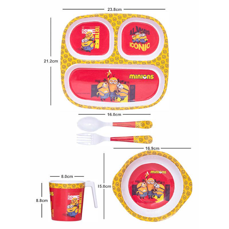 Buy Minion Magic Kids Dining Set - Five Piece Set Kids Dinner Set from Vaaree