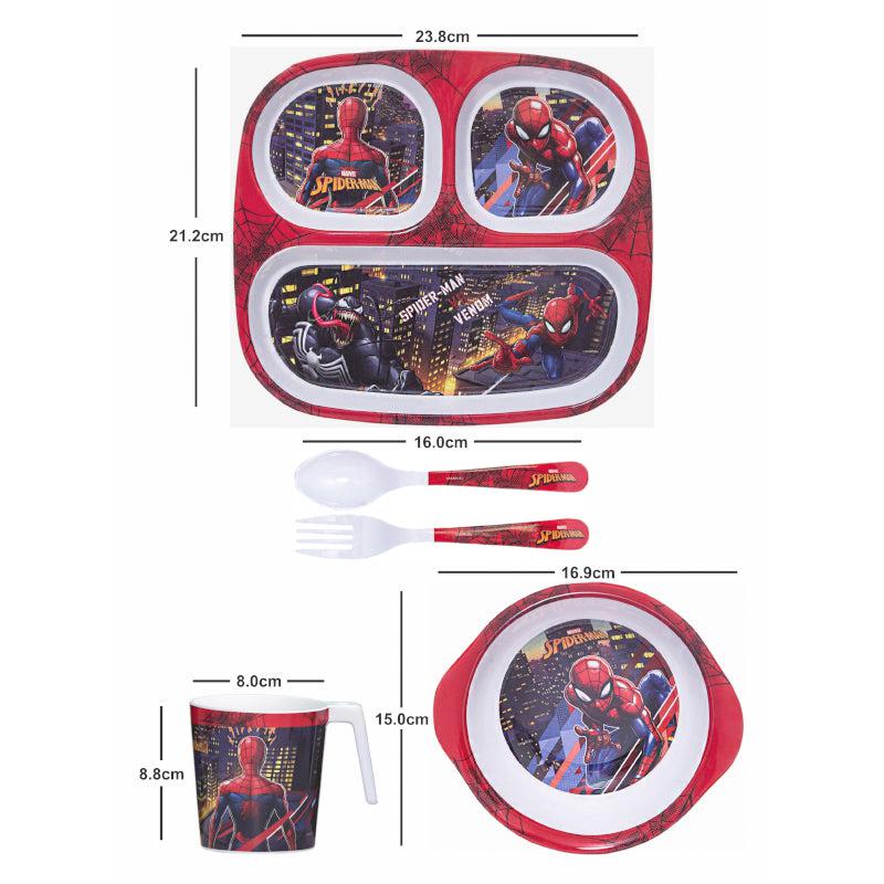 Buy Spiderman Call Kids Dining Set - Five Piece Set Kids Dinner Set from Vaaree