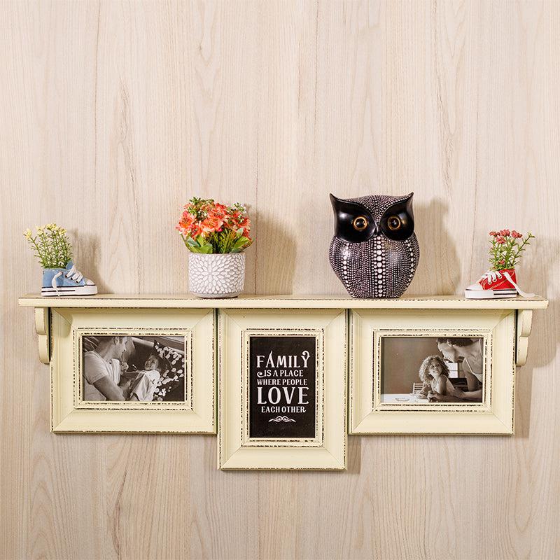 Buy Memoria Photo Frame With Wall Shelf - White Photo Frames from Vaaree