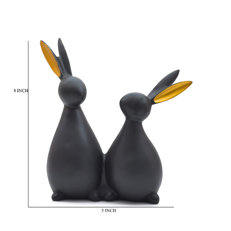 Buy Quirk Bunny Showpiece - Black Showpieces from Vaaree