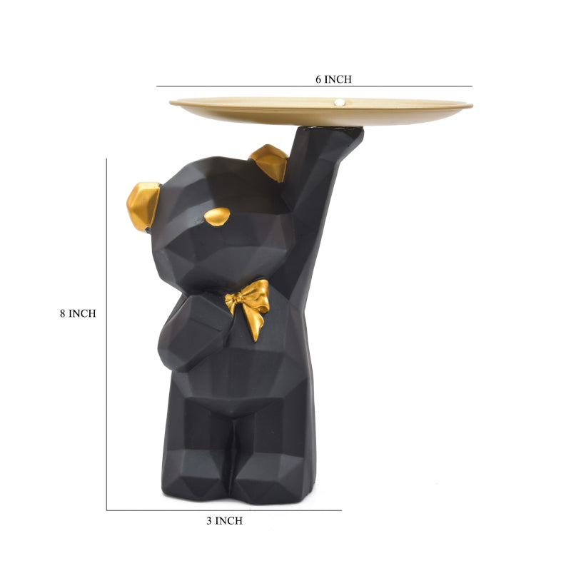 Buy Mr Teddy Shine Showpiece - Black Showpieces from Vaaree