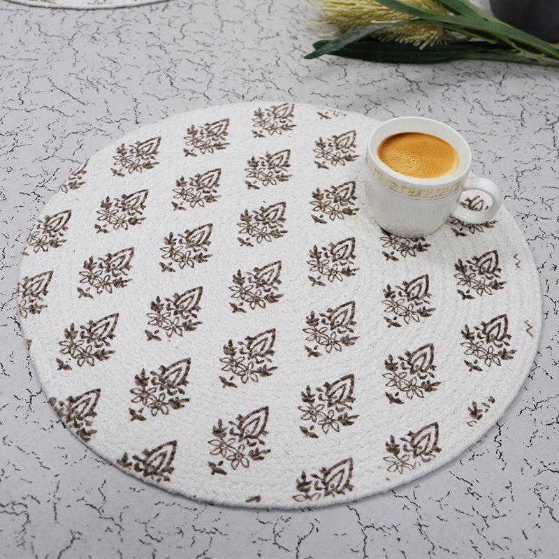 Buy Dvima Round Placemat - Set Of Six Table Mats from Vaaree