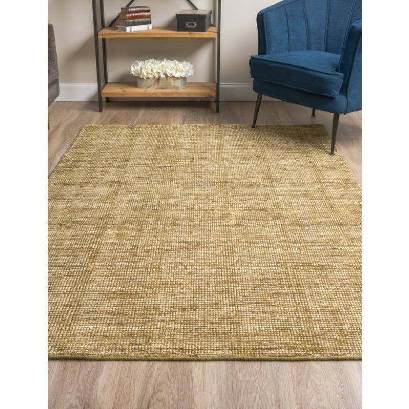 Buy Thread Tale Hand Woven Rug - Olive & Brown Rugs from Vaaree