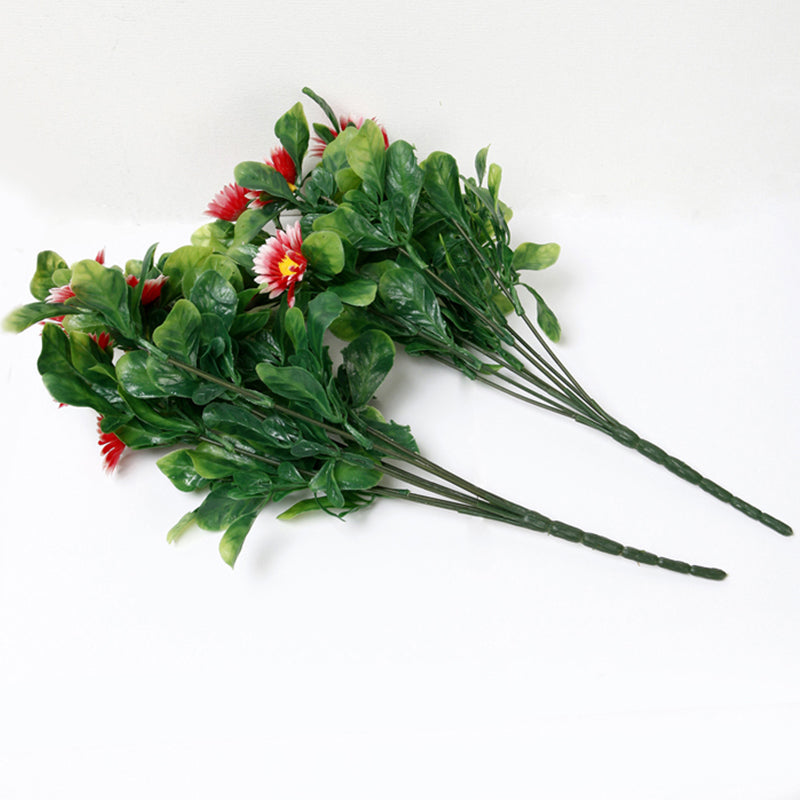 Buy Faux Red Daisy Bunch - Set Of Two Artificial Flowers from Vaaree