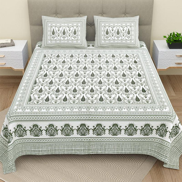 Bedsheets - Heidi Ethnic Bedsheet - Green