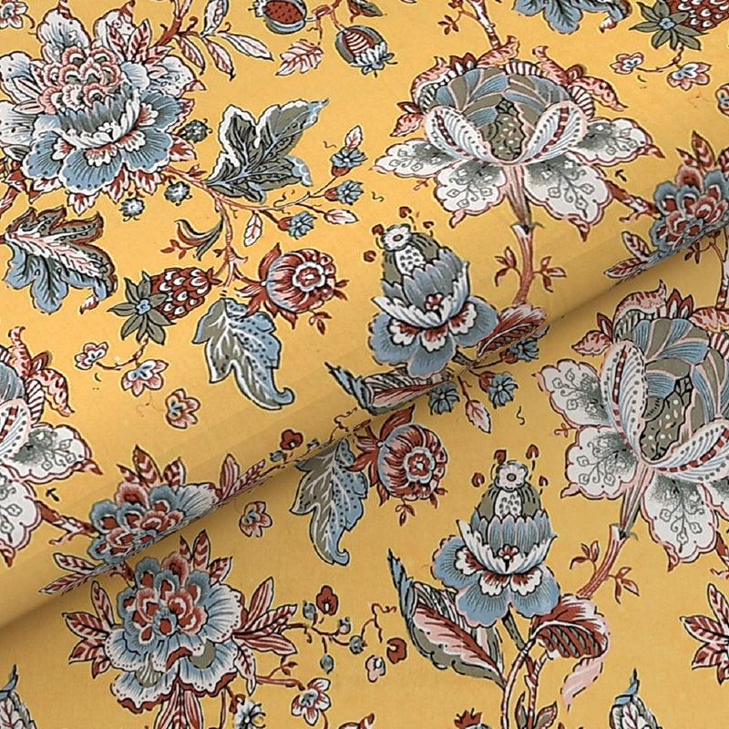 Buy Astor Floral Bedsheet - Yellow Bedsheets from Vaaree