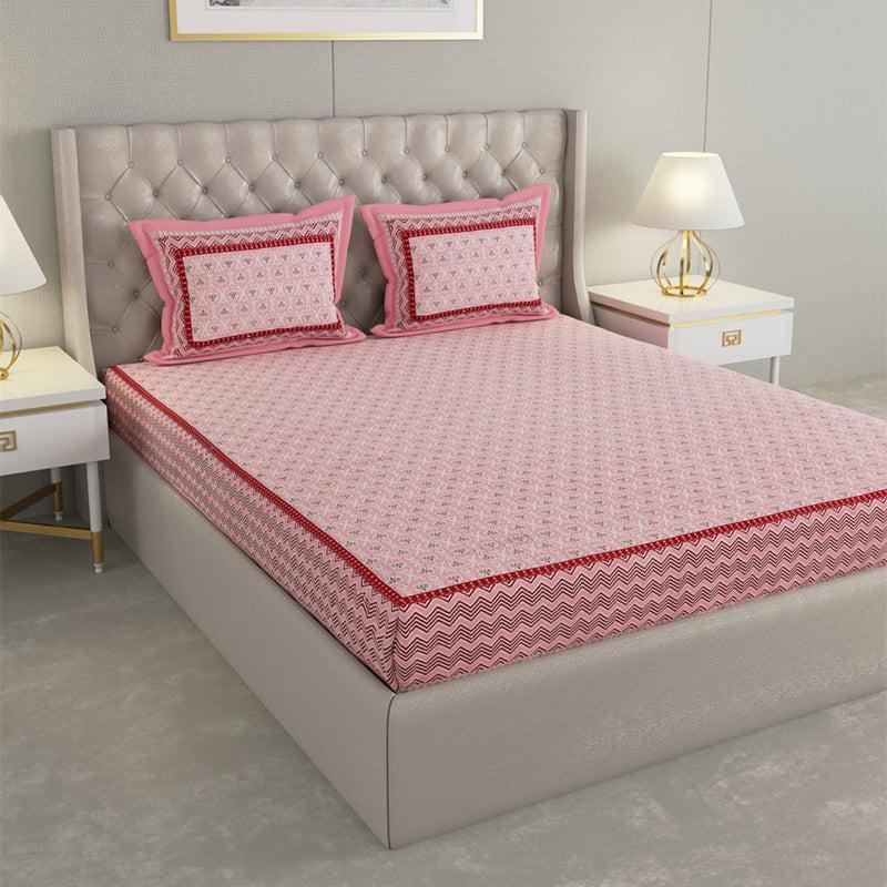 Buy Kinova Printed Bedsheet - Pink Bedsheets from Vaaree