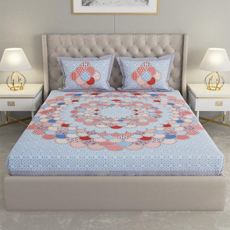 Buy Madhura Printed Bedsheet - Blue Bedsheets from Vaaree