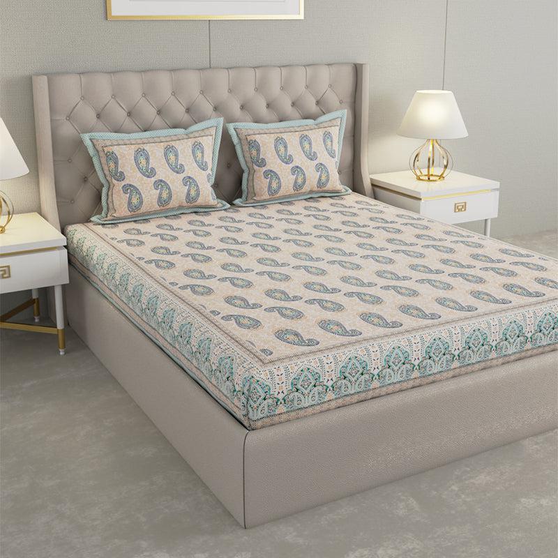 Buy Suyash Printed Bedsheet - Cream Bedsheets from Vaaree