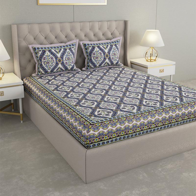 Buy Kirthi Printed Bedsheet - Blue Bedsheets from Vaaree