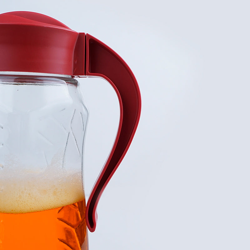 Jug - Domana Sema Transparent Jug With Red Lid - 1600 ML