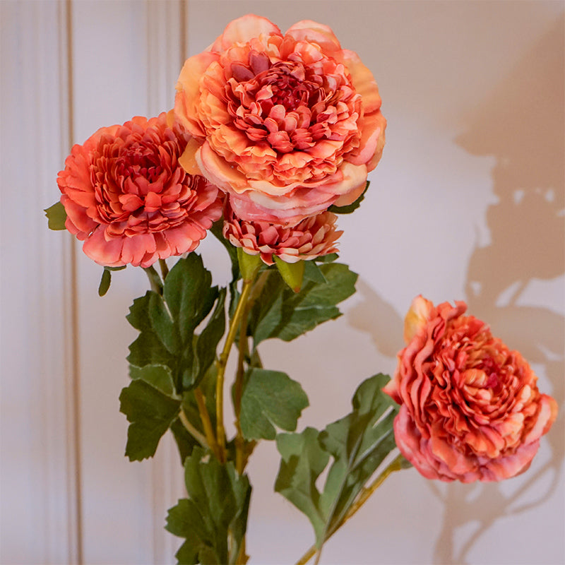 Buy Faux Peony Flower Stick (Gloria Peach) - 35 CM Artificial Flowers from Vaaree