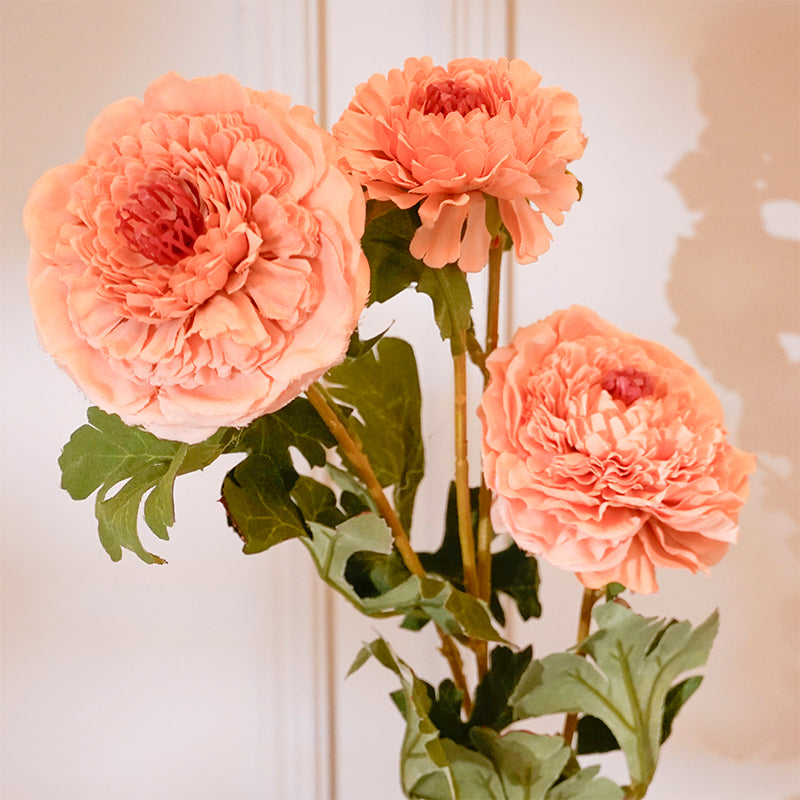 Buy Faux Peony Flower Stick (Peach) - 35 CM Artificial Flowers from Vaaree