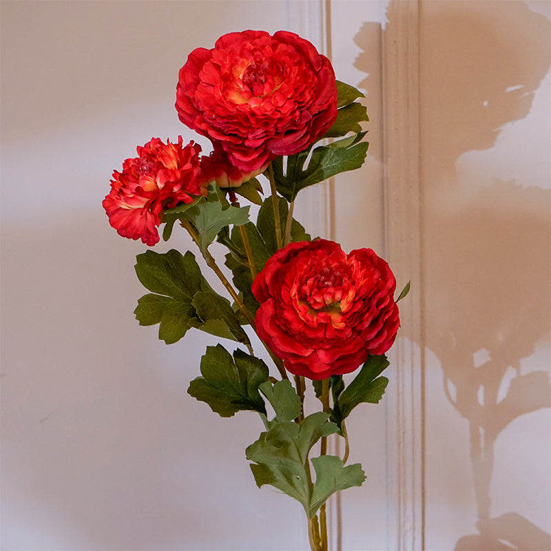 Buy Faux Peony Flower Stick (Red) - 35 CM Artificial Flowers from Vaaree