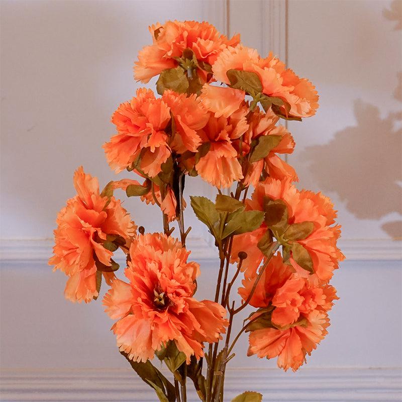 Buy Faux Orange Festiva Peony Flower Stick (28 CM) - Set Of Two Artificial Flowers from Vaaree