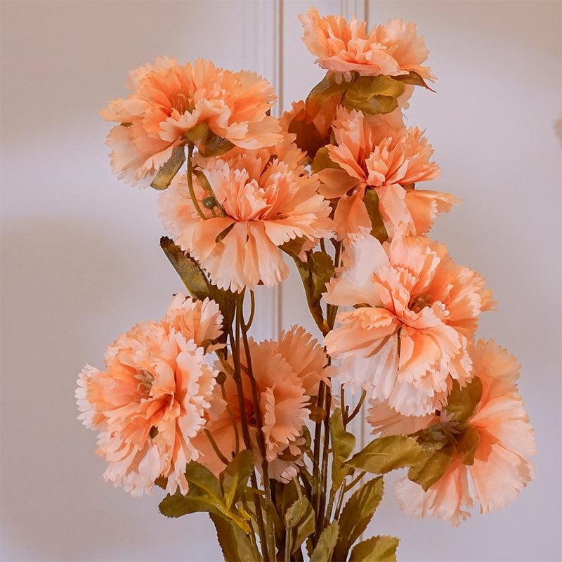 Buy Faux Peach Festiva Peony Flower Stick (28 CM) - Set Of Two Artificial Flowers from Vaaree