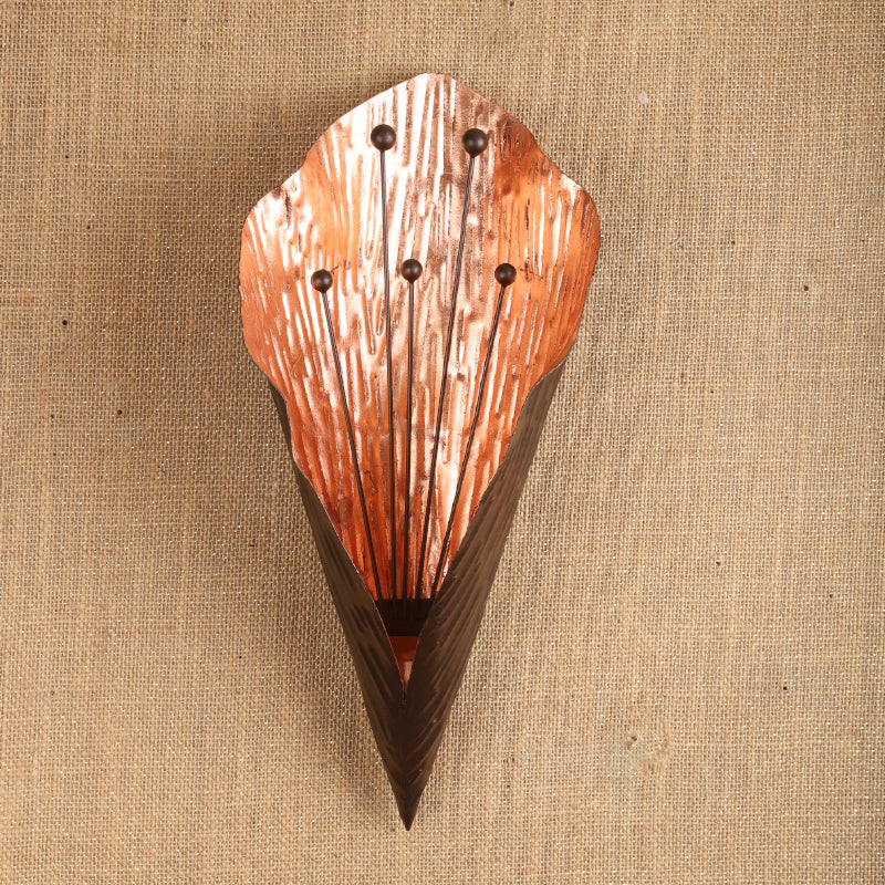 Buy Tulip Touch Wall Candle Holder - Copper Candle Holders from Vaaree