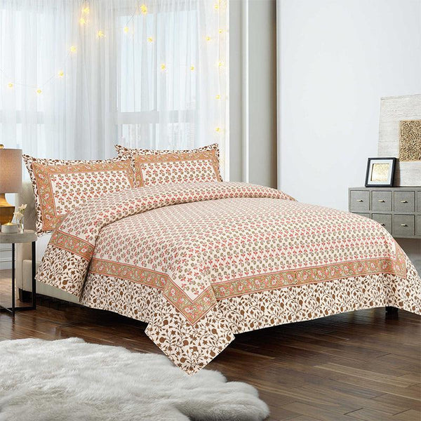 Buy Ginnia Printed Bedsheet - Orange Bedsheets from Vaaree