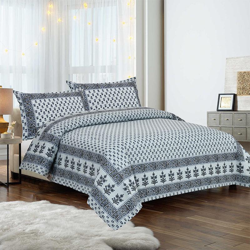 Buy Koleen Printed Bedsheet - Blue Bedsheets from Vaaree