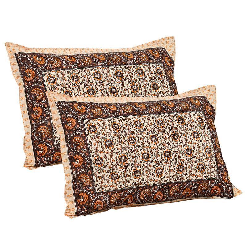 Buy Mridula Printed Bedsheet - Brown Bedsheets from Vaaree