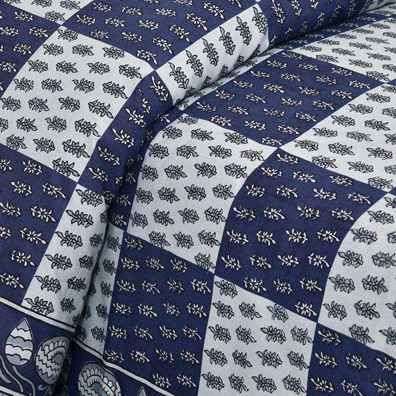 Buy Kumuda Printed Bedsheet - Blue Bedsheets from Vaaree