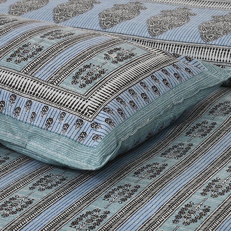 Buy Kineesh Printed Bedsheet - Blue Bedsheets from Vaaree