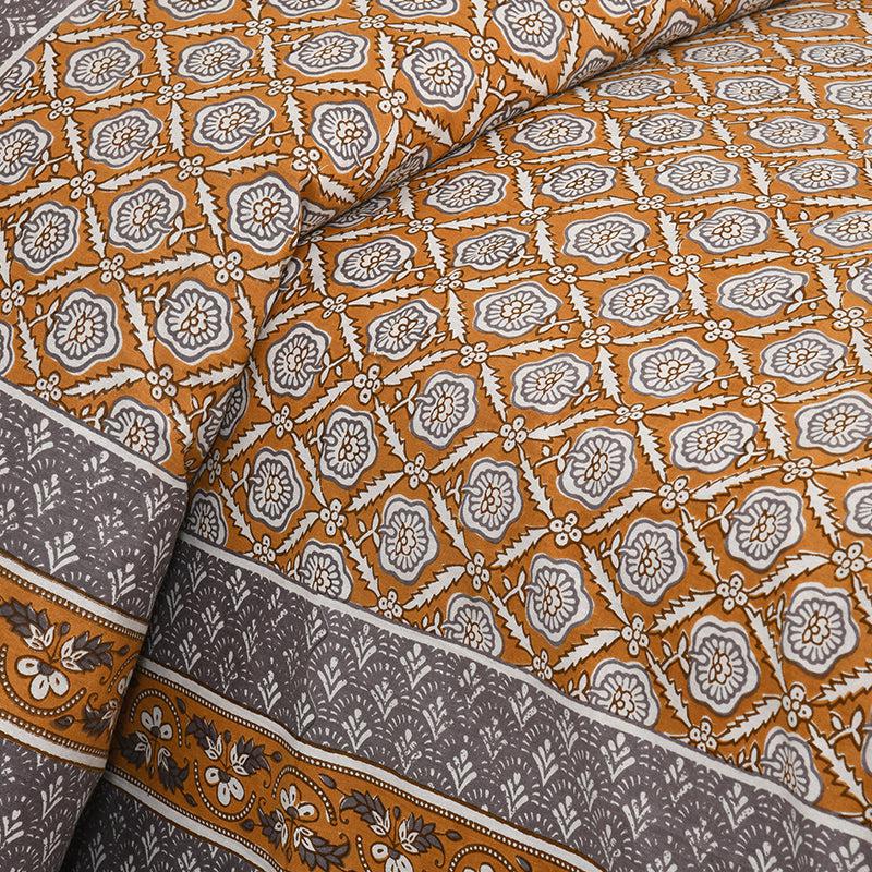 Buy Opala Printed Bedsheet - Orange Bedsheets from Vaaree