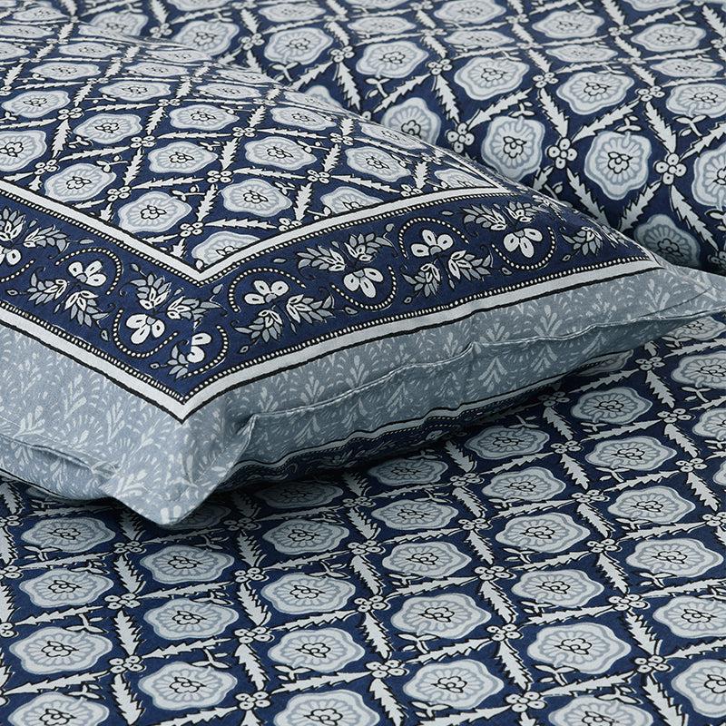 Buy Opala Printed Bedsheet - Blue Bedsheets from Vaaree