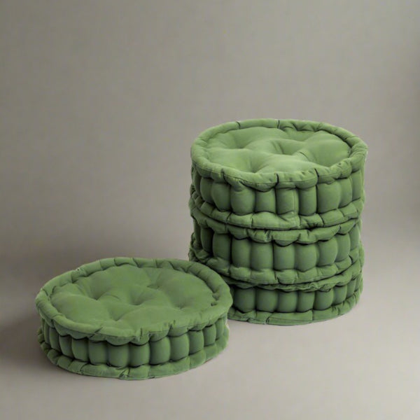 Buy Aidan Floor Cushion (Light Green) - Set Of Four Floor Cushions from Vaaree