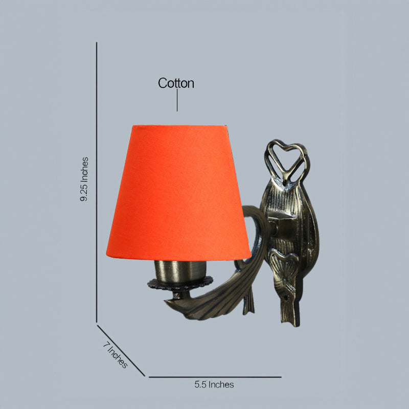 Wall Lamp - Love Gleam Atva Conical Wall Lamp - Orange