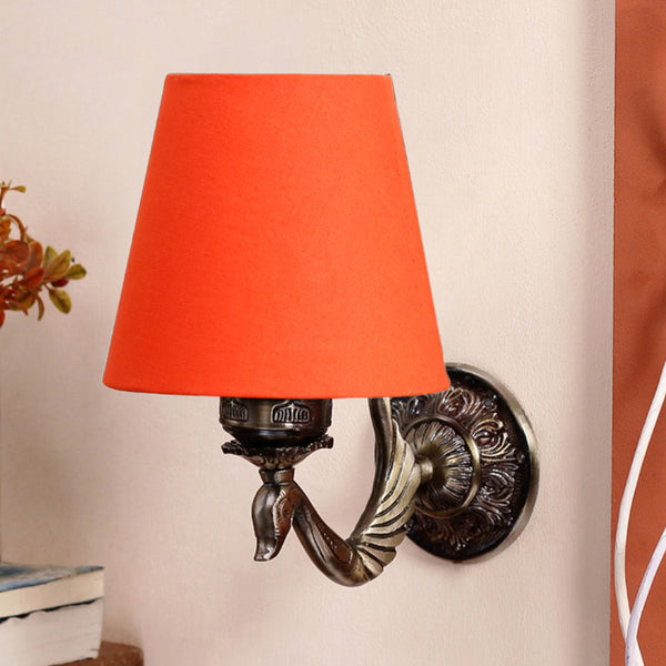 Buy Amro Retro Conical Wall Lamp - Orange Wall Lamp from Vaaree