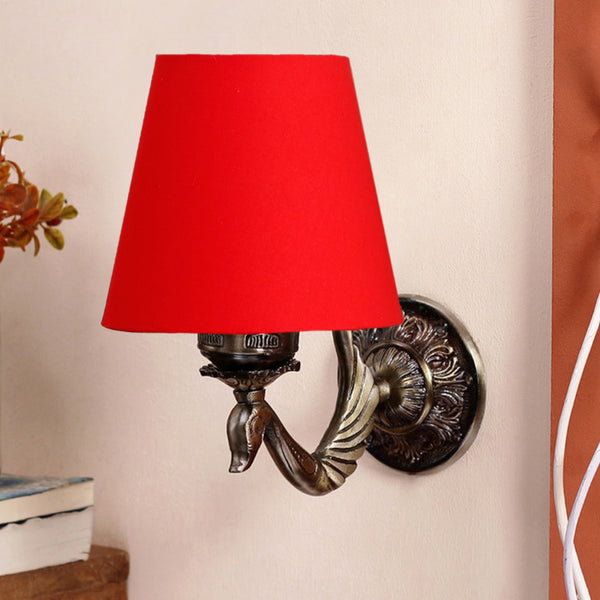 Buy Amro Retro Conical Wall Lamp - Red Wall Lamp from Vaaree