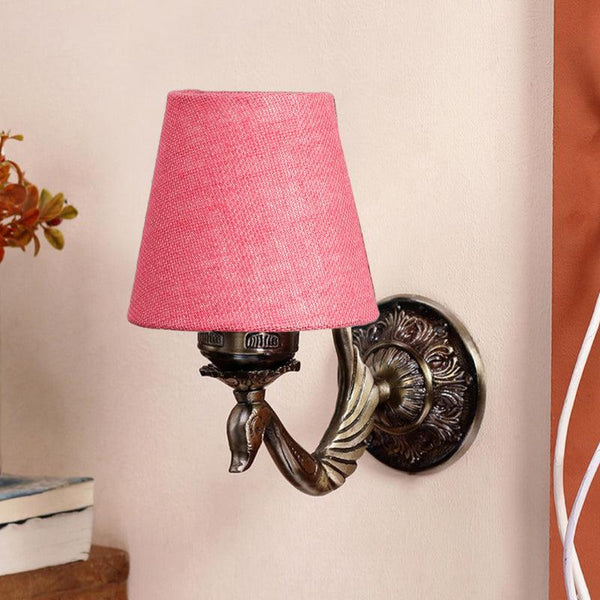 Buy Amro Retro Conical Wall Lamp - Pink Wall Lamp from Vaaree