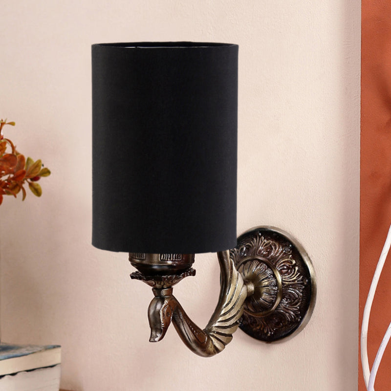 Wall Lamp - Amro Retro Cylindrical Wall Lamp - Black