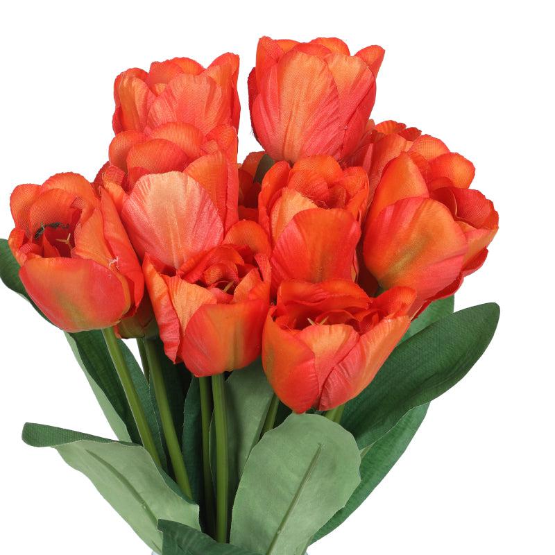 Buy Faux Wild Tulip Bunch (Orange) - Set Of Three Artificial Flowers from Vaaree