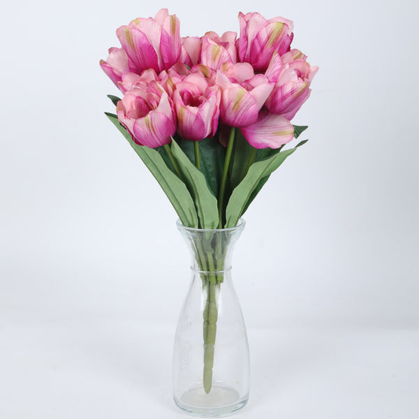 Artificial Flowers - Faux Wild Tulip Bunch (Purple) - Set Of Three