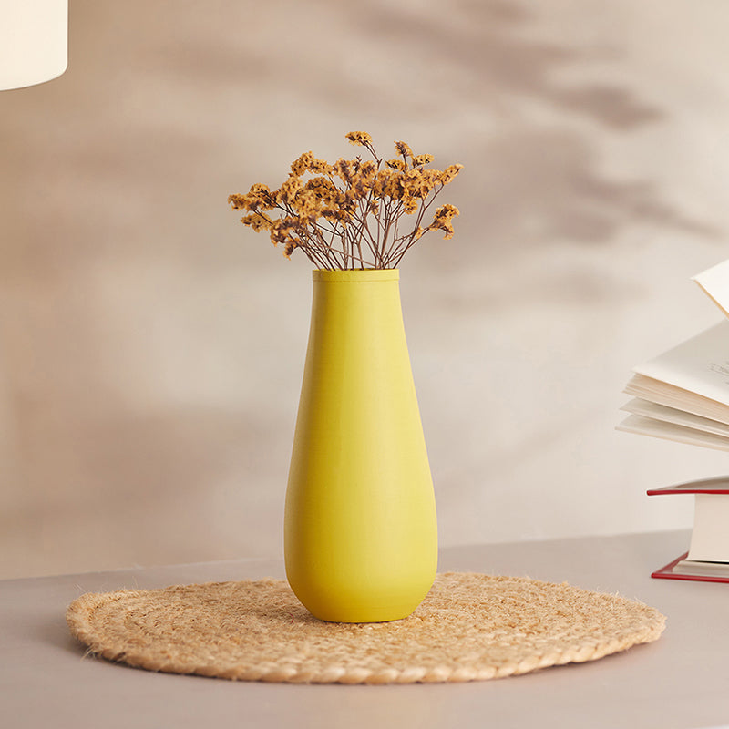 Buy Nature Nelsa Vase - Yellow Vase from Vaaree