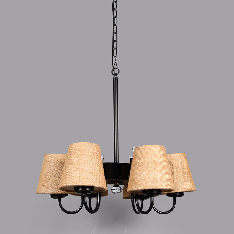 Buy Viya Conical Jute Shade Chandelier - Beige Ceiling Lamp from Vaaree