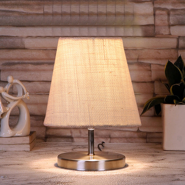 Table Lamp - Vidro Table Lamp With Jute Shade - White