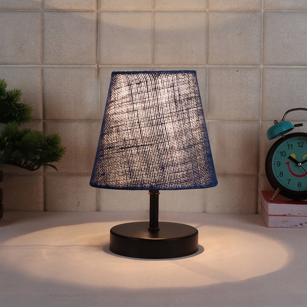 Table Lamp - Otravo Table Lamp With Jute Shade - Blue