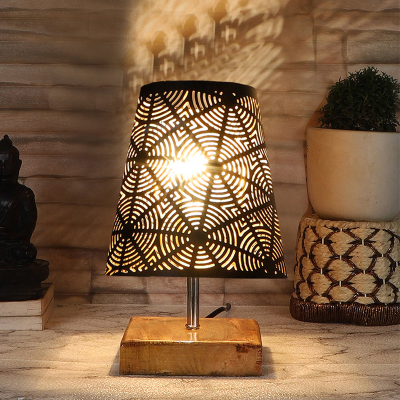 Table Lamp - Niksha Etched Table Lamp - Black