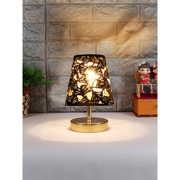 Table Lamp - Alba Flora Etched Table Lamp - Black