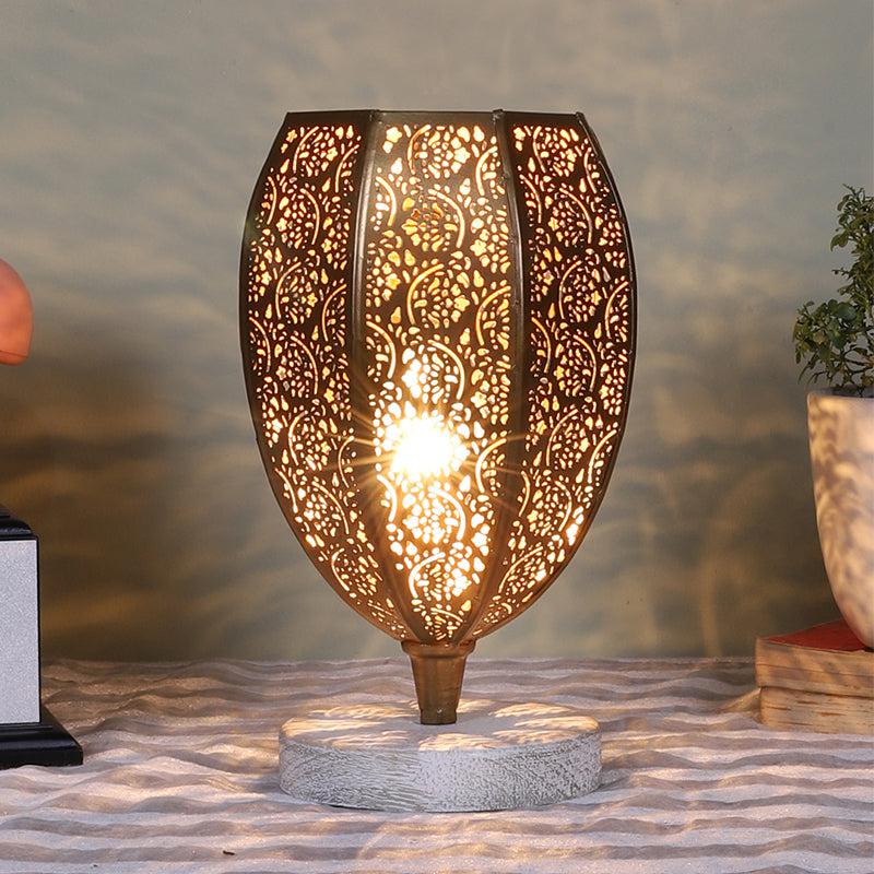 Buy Mehela Etched Table Lamp With White Base Table Lamp from Vaaree