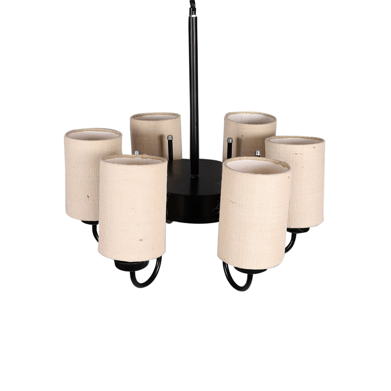 Ceiling Lamp - Viya Cylindrical Chandelier - White