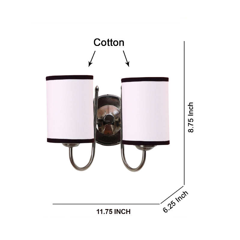 Wall Lamp - Veda Duo Cylindrical Wall Lamp - White & Black