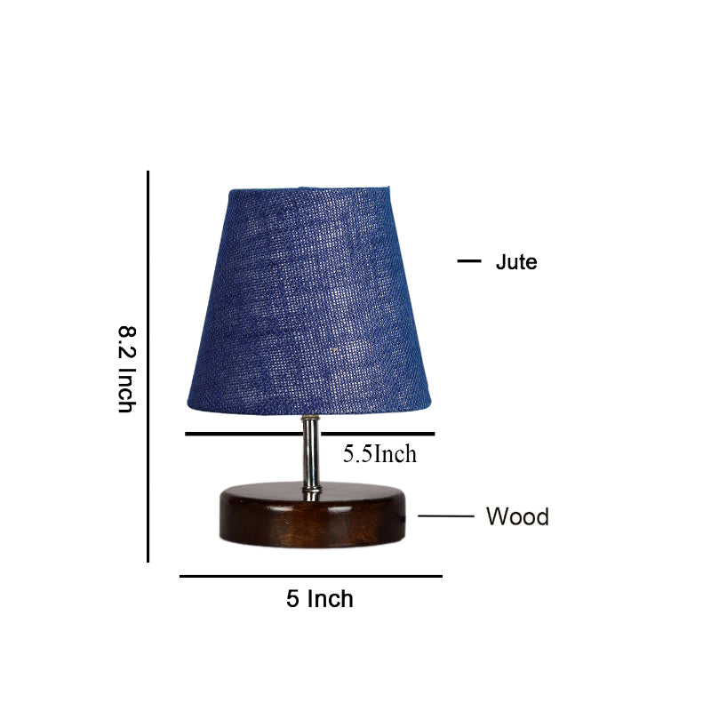 Table Lamp - Mita Table Lamp With Jute Shade - Blue