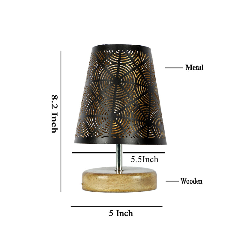 Table Lamp - Neso Etched Table Lamp - Black