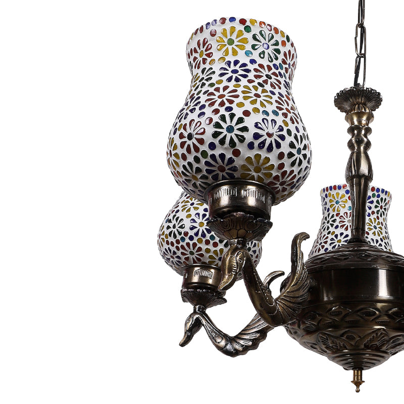 Ceiling Lamp - Ervo Mayoora Mosaic Golden Antique Chandelier